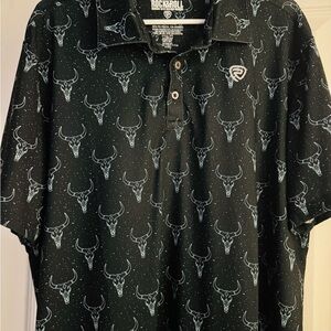 Western Men's Navy Blue Lightweight Short Sleeve Button Up Shirt